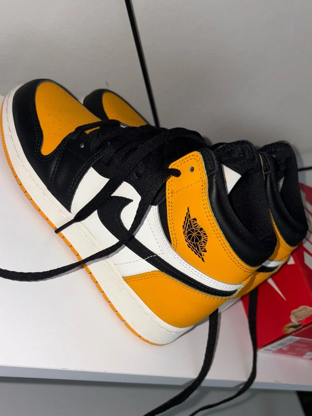 Mommy (or big kid) & Me Matching Air Jordan Retro High OG in Taxi/Sail/Black